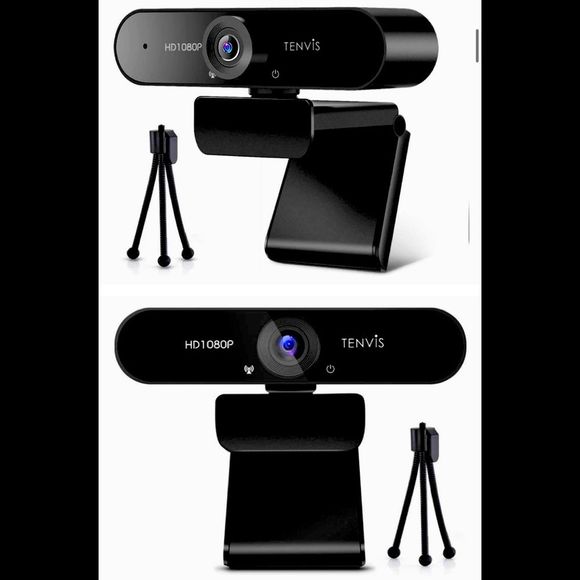 TENVIS 120° Wide-Angle Business Webcam with Microphone